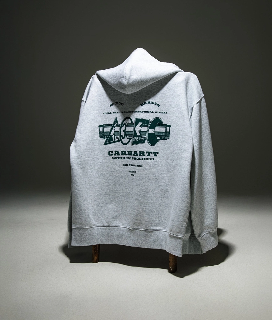 Carhartt WIP Mens Oversized Zip Through Runaway Hoodie